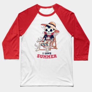 Dracula loves summer // Vampire, holidays, sunbathing Baseball T-Shirt